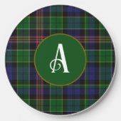 Allison Plaid Monogrammed Wireless Charger (Front)