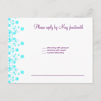 Allison Rachel Flowers & Pearls RSVP Card