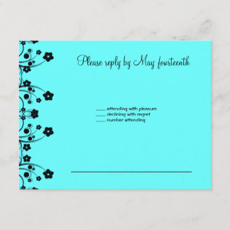 Allison Rachel Flowers & Pearls RSVP Card