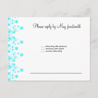 Allison Rachel Flowers & Pearls RSVP Card
