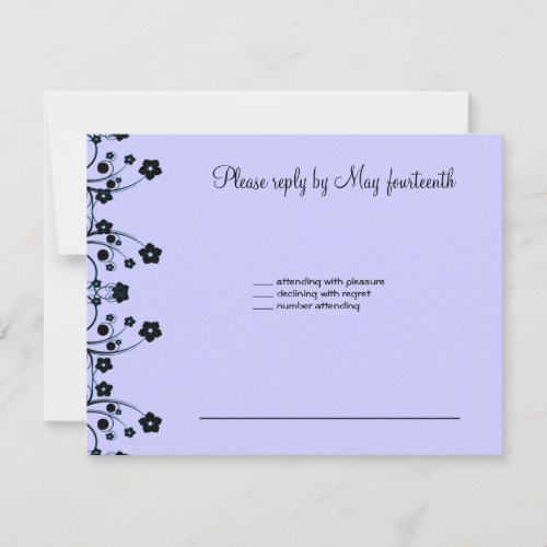 Allison Rachel Flowers &amp; Pearls RSVP Lavender