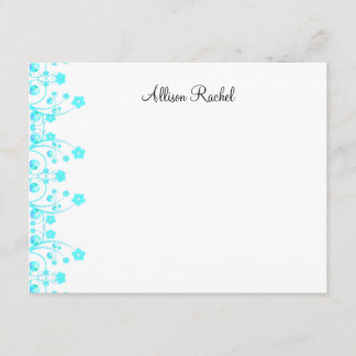 Allison Rachel Flowers & Pearls Thank You Card