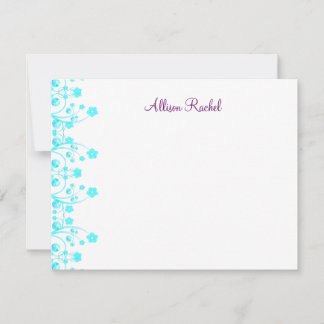 Allison Rachel Flowers & Pearls Thank You Note Card