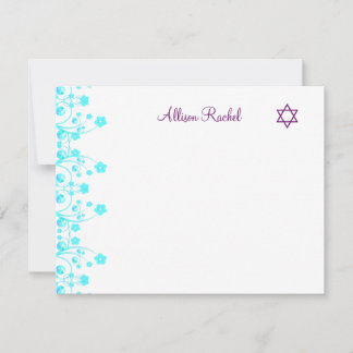 Allison Rachel Flowers & Pearls Thank You Note Card