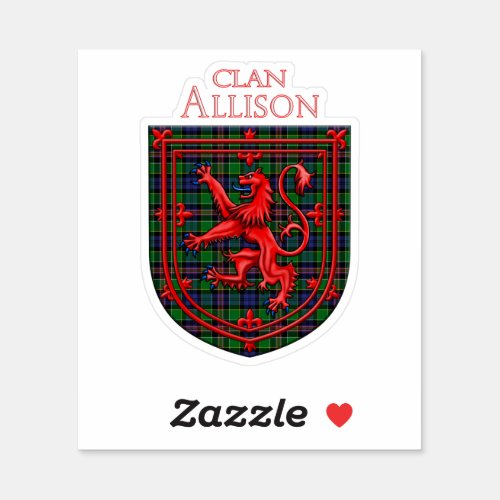 Allison Tartan Scottish Plaid Lion Rampant Sticker