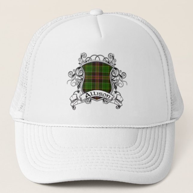 Allison Tartan Shield Trucker Hat (Front)