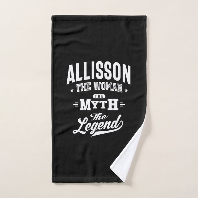 Allisson Personalized Name Birthday Gift Hand Towel (Hand Towel)