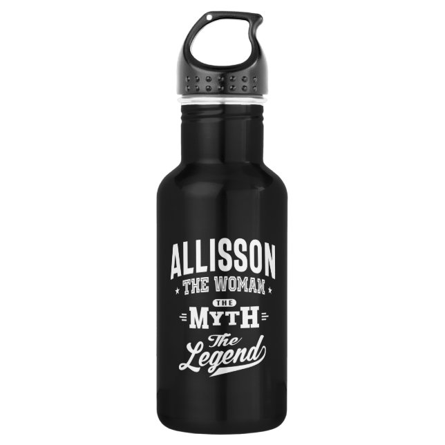 Allisson Personalized Name Birthday Gift Stainless Steel Water Bottle (Front)