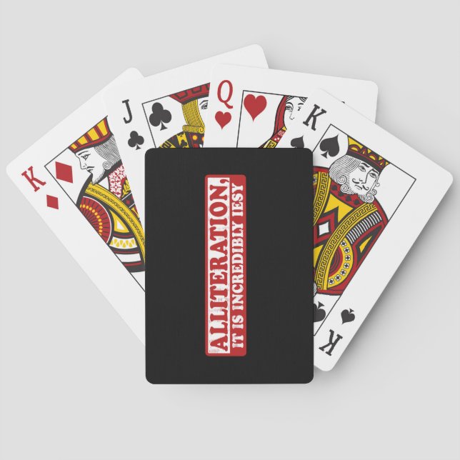 Alliteration funny creative writing poker cards (Back)