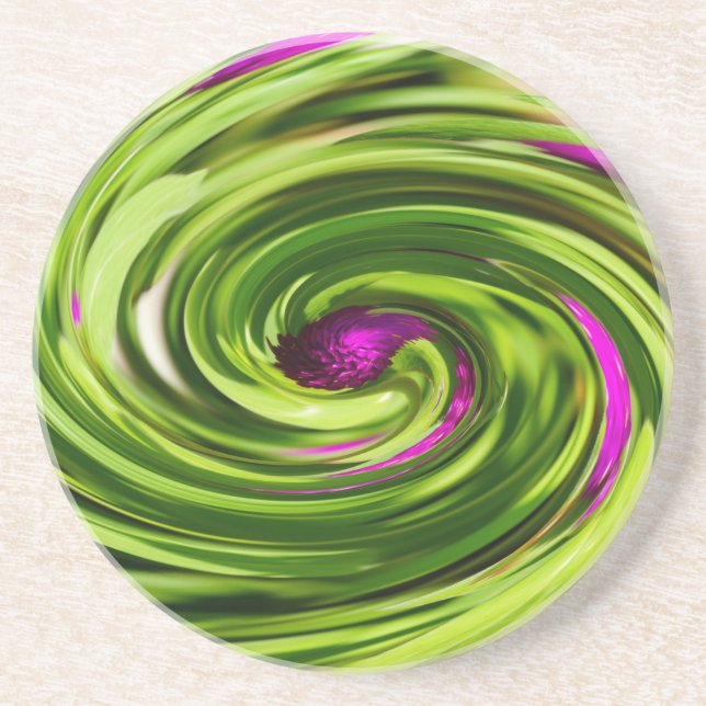 Allium Abstract Coaster (Front)