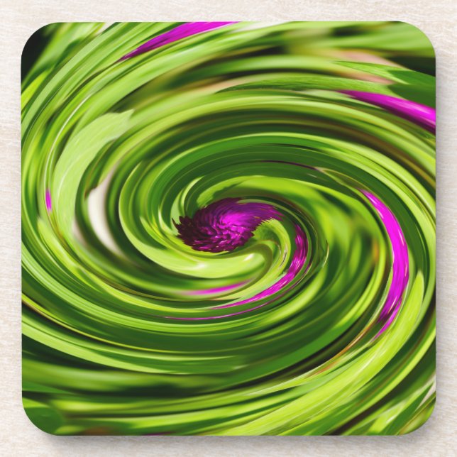 Allium Abstract Drink Coaster (Front)