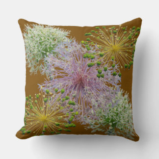 Allium Decorative Garlic Flower Throw Pillow