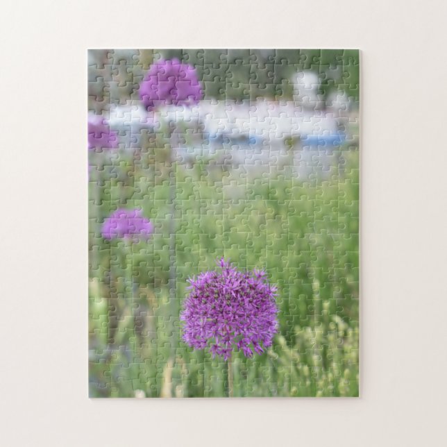 Allium Flowers Stratford-Upon-Avon Warwickshire UK Jigsaw Puzzle (Vertical)