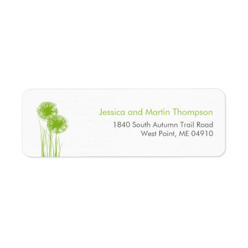 Allium in Grass Personalized Return Address Labels