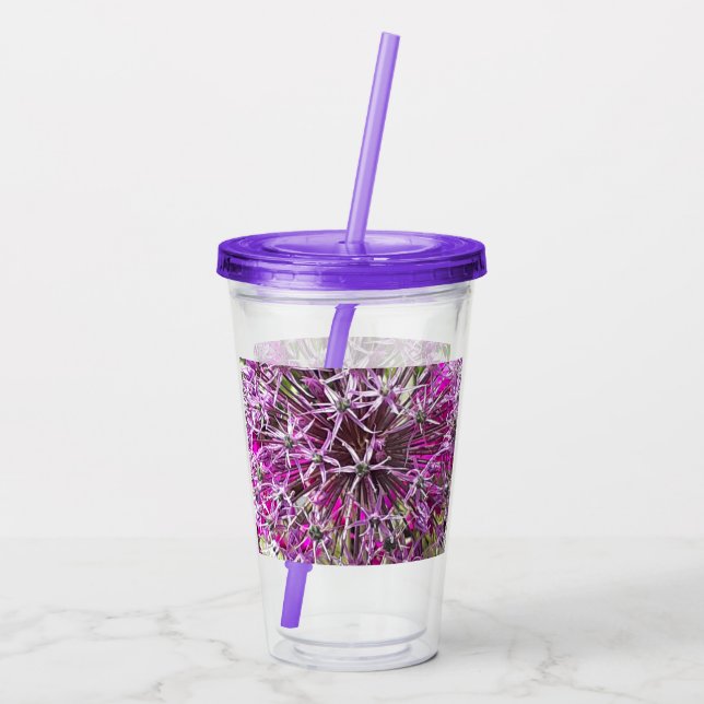 Allium & Summer Flowers  Acrylic Tumbler (Back)