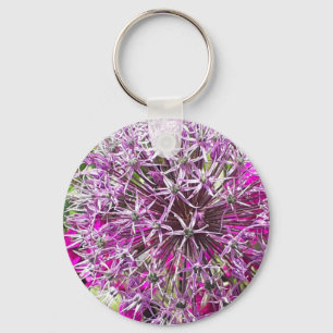 Allium & Summer Flowers  Keychain