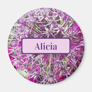 Allium & Summer Flowers Personalized Magnet