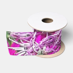 Allium & Summer Flowers Satin Ribbon