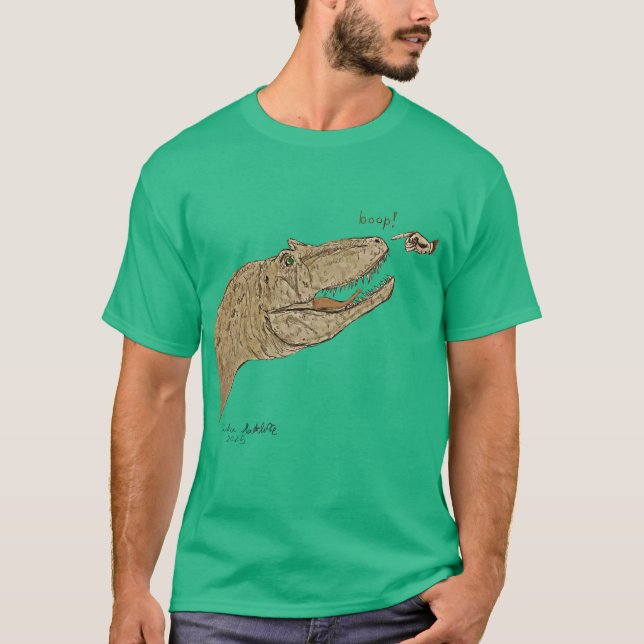 Allosaurus Boop T-shirt Front Only Design (Front)