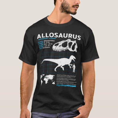 Allosaurus Fact Sheet T_Shirt