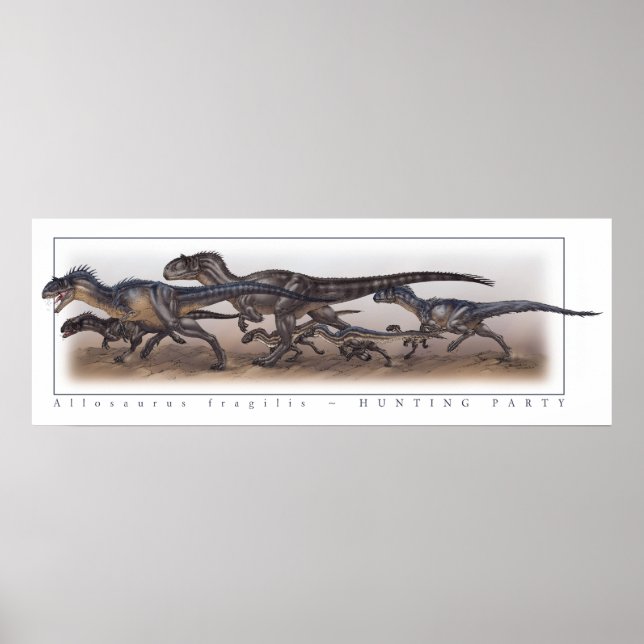 Allosaurus Hunting Party Poster (Front)