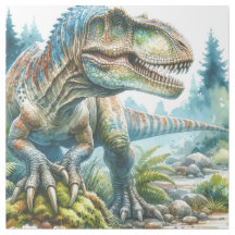 Allosaurus in the Wild REF64 - Watercolor