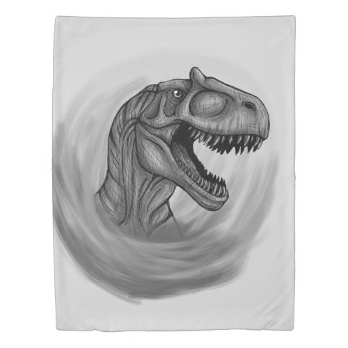 Allosaurus Sketch Duvet Cover