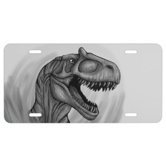 Allosaurus Sketch License Plate