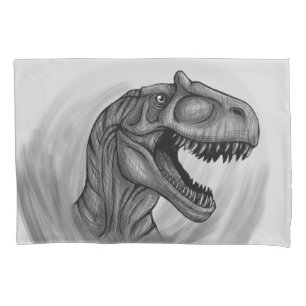 Allosaurus Sketch Pillow Case