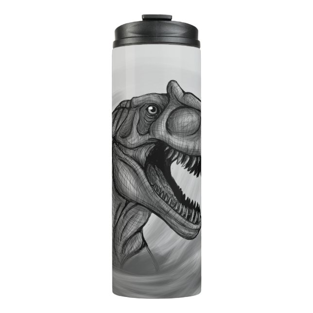 Allosaurus Sketch Thermal Tumbler (Front)
