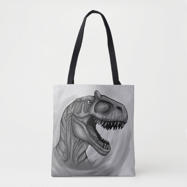 Allosaurus Sketch Tote Bag (Front)