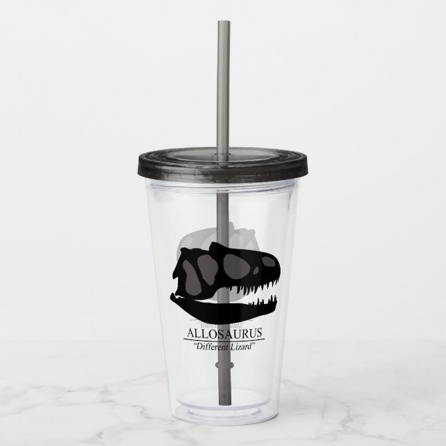 Allosaurus Skull Acrylic Tumbler (Front)