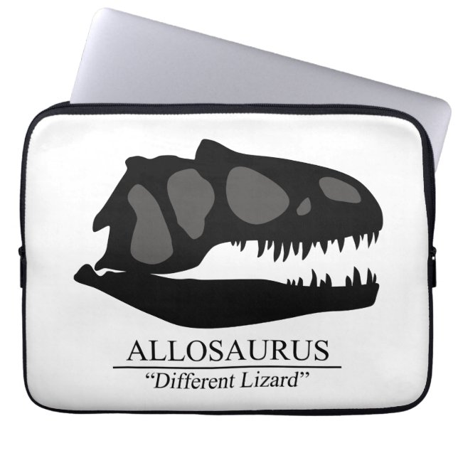 Allosaurus Skull Laptop Sleeve (Front)