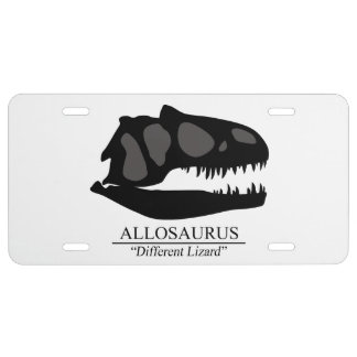 Allosaurus Skull License Plate