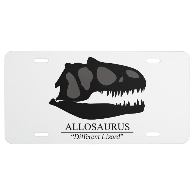 Allosaurus Skull License Plate (Front)