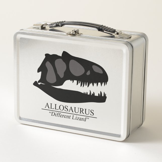 Allosaurus Skull Metal Lunch Box (Front)