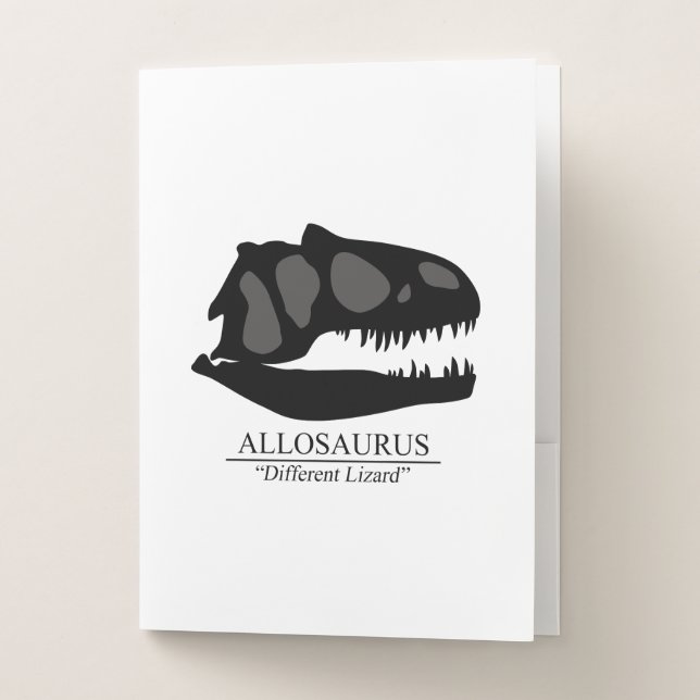 Allosaurus Skull Pocket Folder (Front)