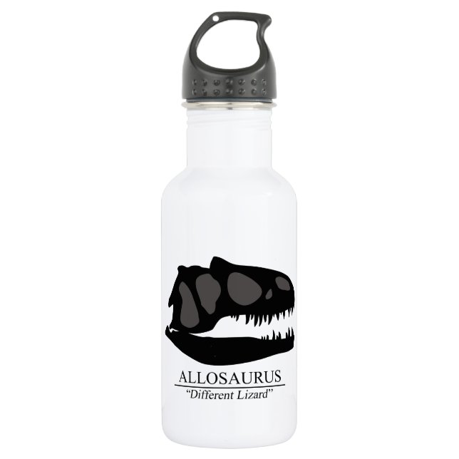 Allosaurus Skull Stainless Steel Water Bottle (Front)