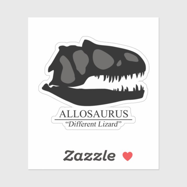 Allosaurus Skull Sticker (Sheet)