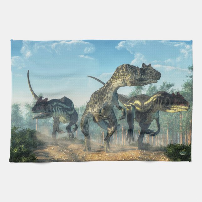 Allosauruses Kitchen Towel (Horizontal)