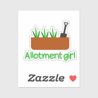 Allotment garden girl sticker