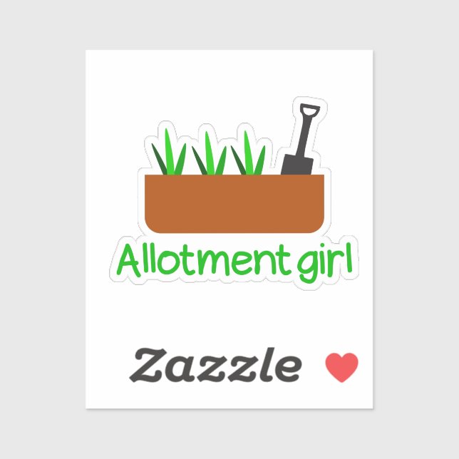 Allotment garden girl sticker (Sheet)