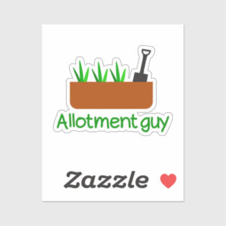 Allotment garden guy  sticker