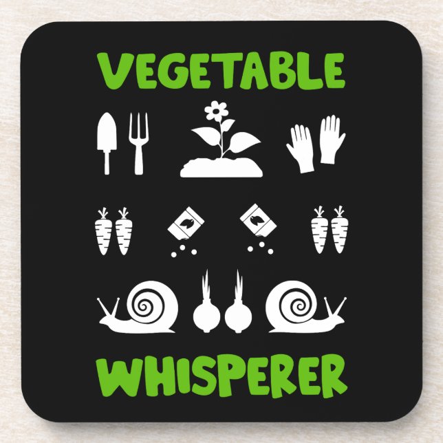 Allotment Gardening Beverage Coaster (Front)