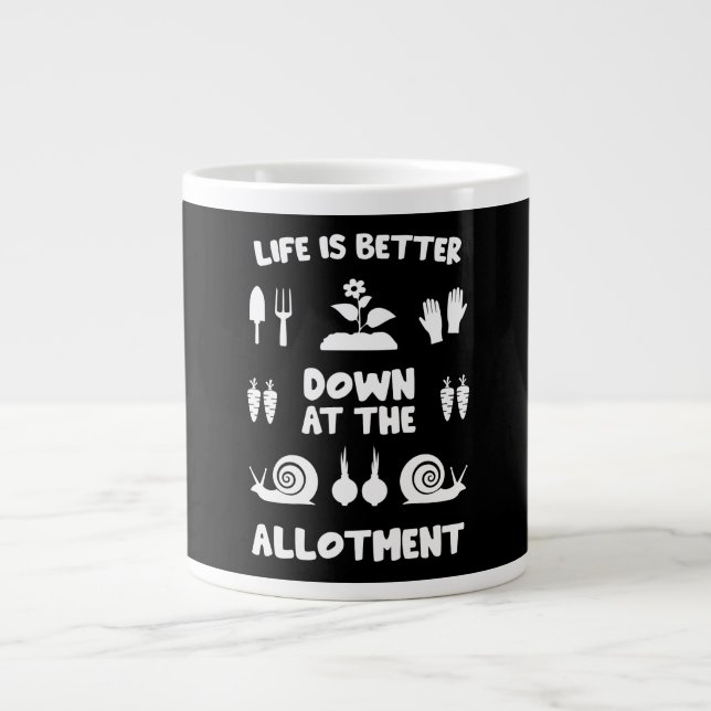 Allotment Gardening Giant Coffee Mug (Front)
