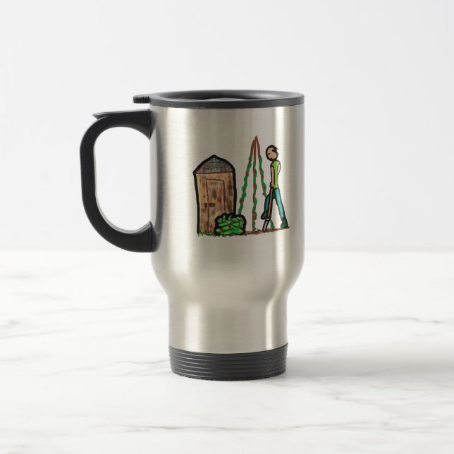 Allotment Gardening Travel Mug (Left)
