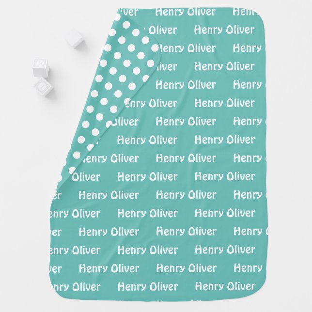 Allover Baby Name Blanket (In Situ)
