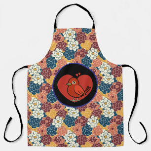 allover flower design apron