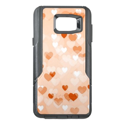 Allover hearts,peach OtterBox samsung note 5 case