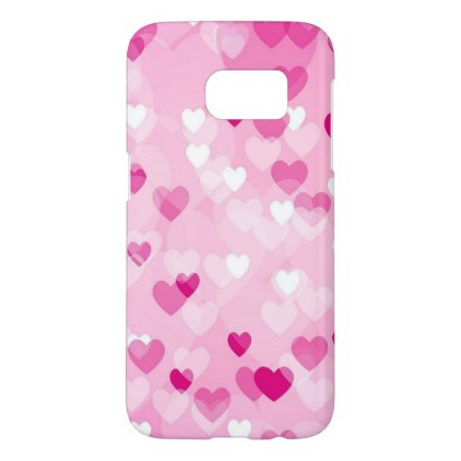 Allover hearts,pink samsung galaxy s7 case